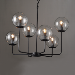 Полилей DELOS с шест осветителни тела прозрачен